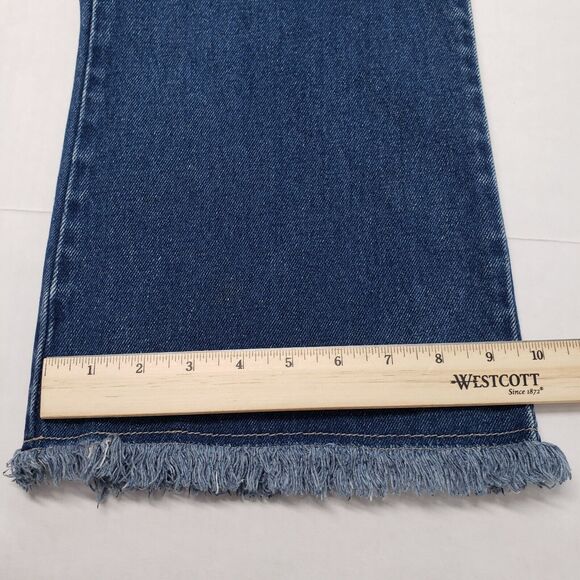 Vintage Adriana Sport Flare Jeans Women 28x30 Blue Fringe High Waisted 80s Boho - Picture 9 of 16